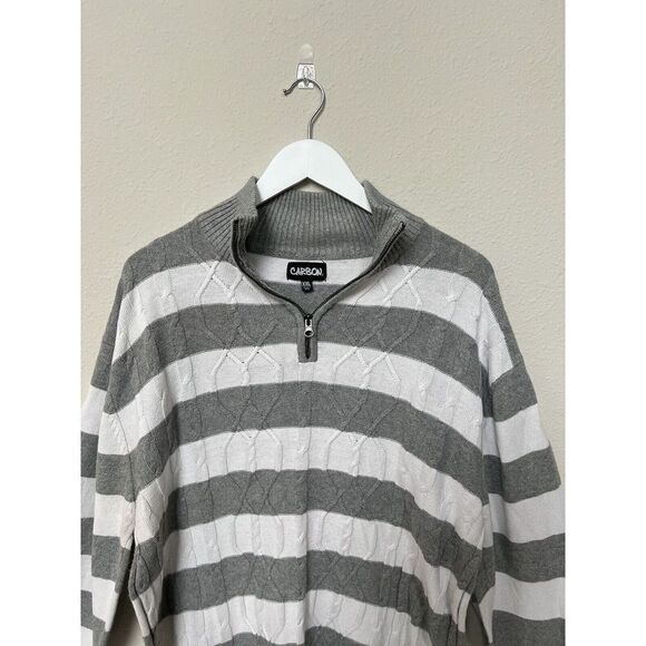 Carbon Cable Knit Sweater Mens XXL 100% Cotton‎ - Picture 8 of 9